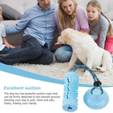 Dog Chew Ball Toys For Aggressive Chewers Interactive Dog Puzzle Toy Food Dispenser Suction Cup Dog Tug Toy For Dogs Teeth Clean