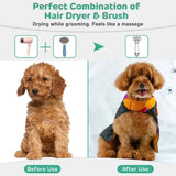 Pet Hair Dryer 2 In 1 Pet Grooming Dryer With Slicker Brush Pet Comb Cleaning Brush One-key Hair Removal Dogs Cats Accessories