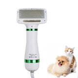 Pet Hair Dryer 2 In 1 Pet Grooming Dryer With Slicker Brush Pet Comb Cleaning Brush One-key Hair Removal Dogs Cats Accessories