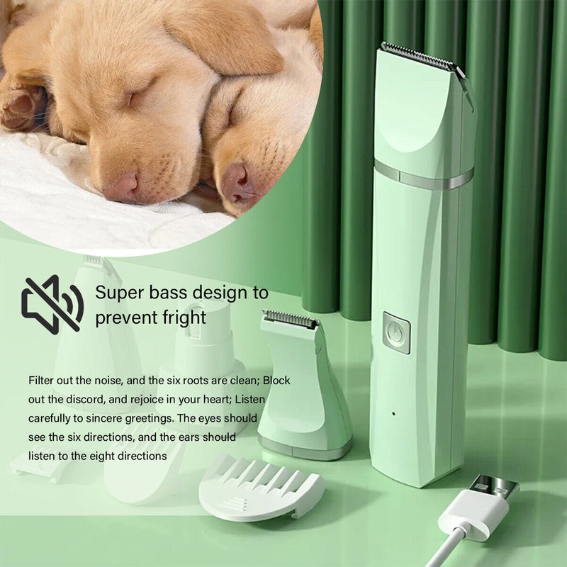 4X Professional Pet Dog Cat Clippers Hair Grooming Cordless Trimmer Shaver Kit